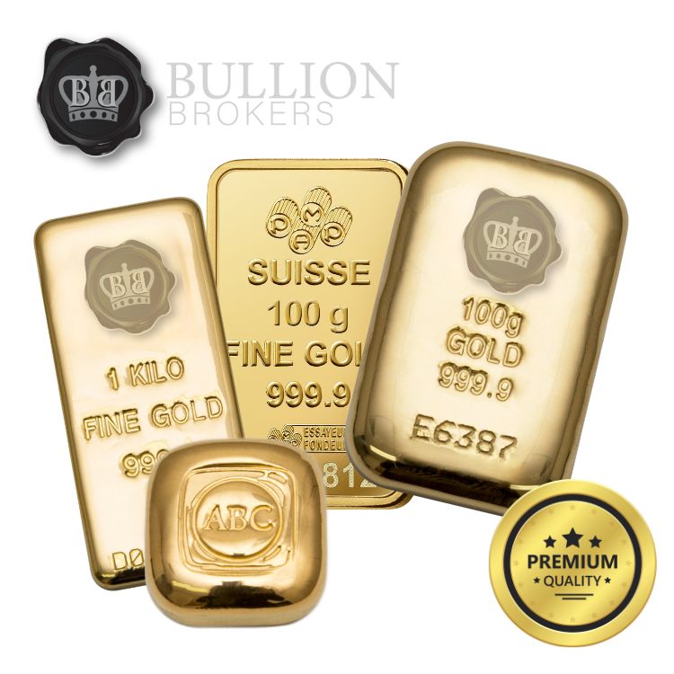 a range of gold bullion available to buy now